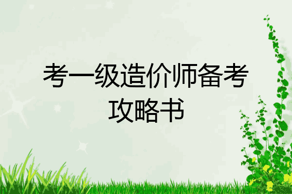 考一级造价师备考攻略书