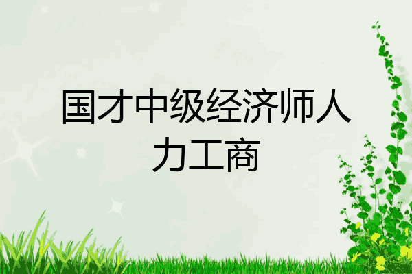 国才中级经济师人力工商