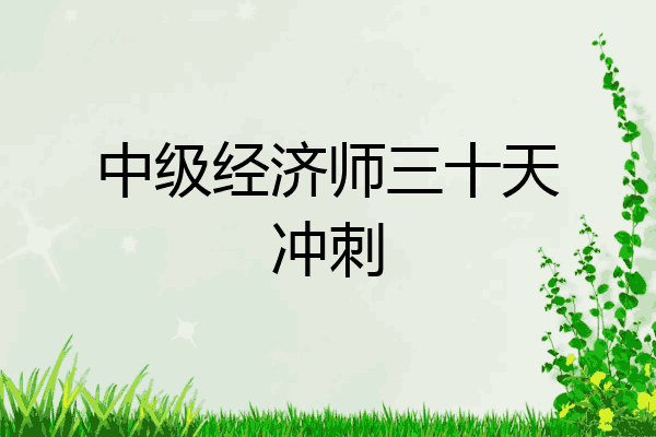 中级经济师三十天冲刺