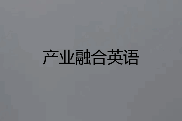 产业融合英语