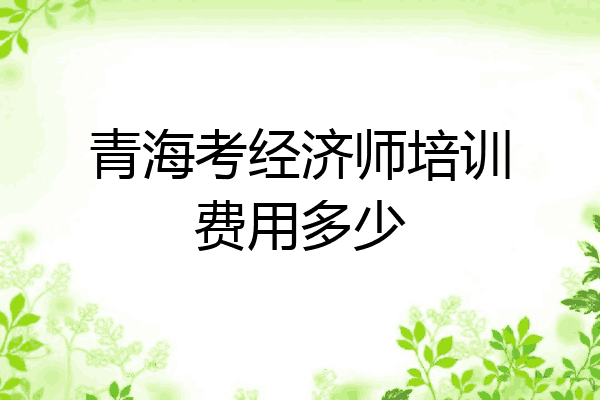 青海考经济师培训费用多少