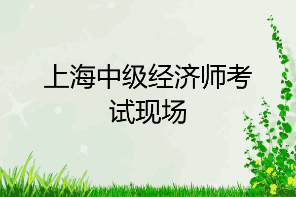 上海中级经济师考试现场