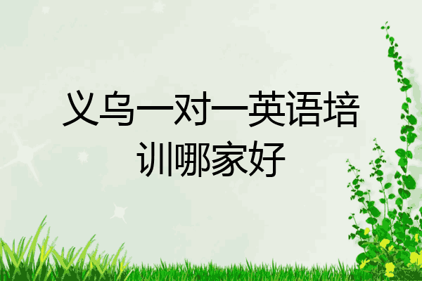 义乌一对一英语培训哪家好