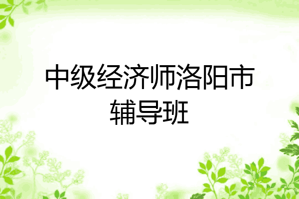 中级经济师洛阳市辅导班