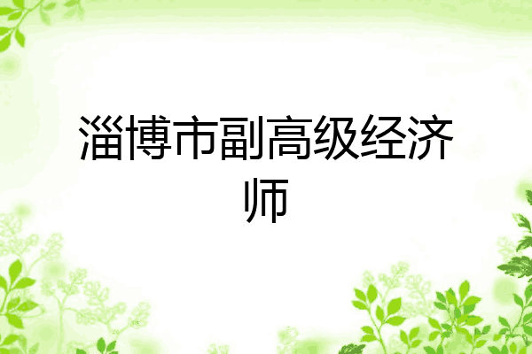 淄博市副高级经济师