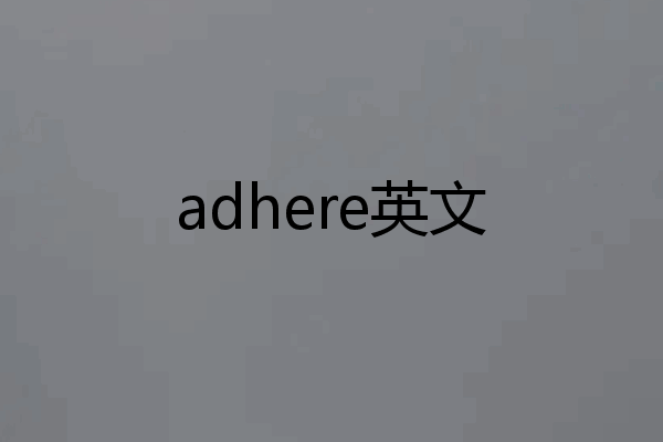 adhere英文