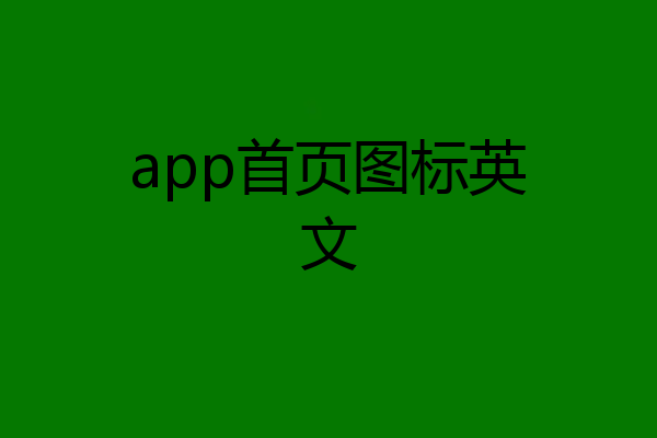 app首页图标英文