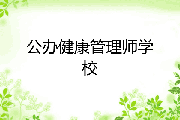 公办健康管理师学校