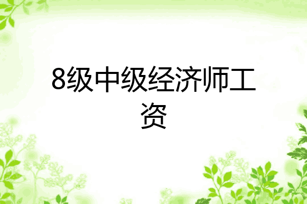 8级中级经济师工资