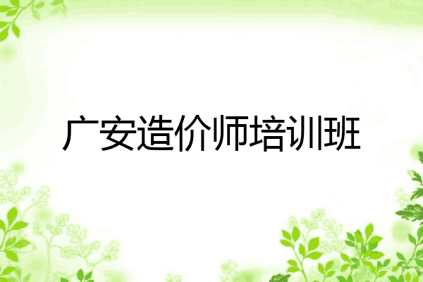 广安造价师培训班