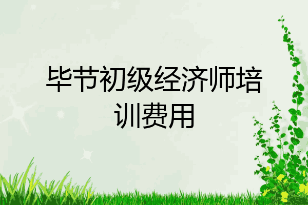 毕节初级经济师培训费用