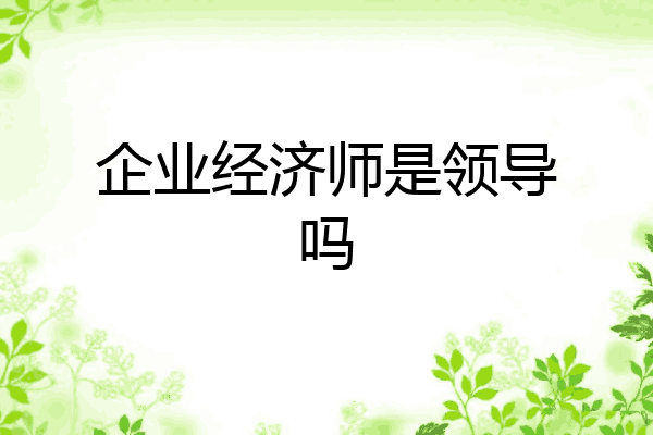 企业经济师是领导吗