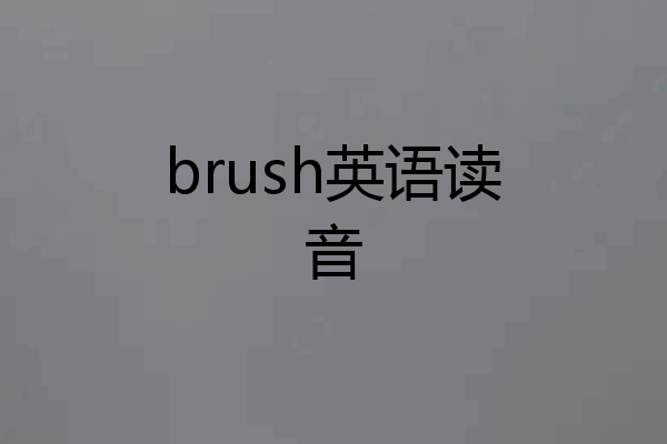 brush英语读音