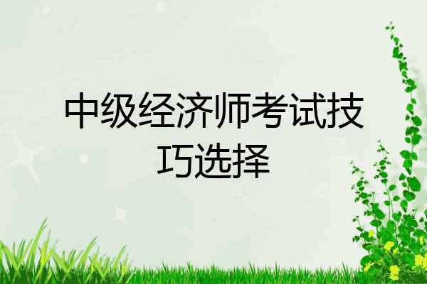 中级经济师考试技巧选择