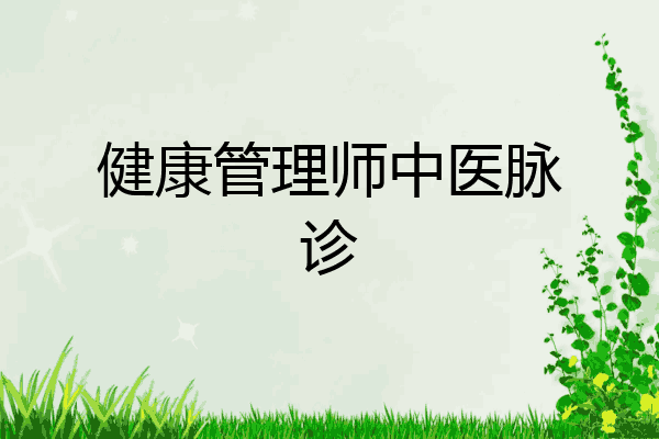 健康管理师中医脉诊