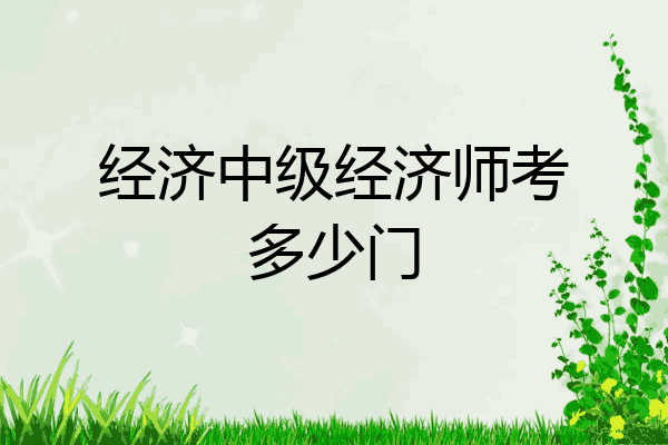 经济中级经济师考多少门