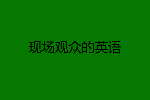 现场观众的英语