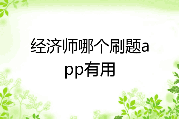 经济师哪个刷题app有用