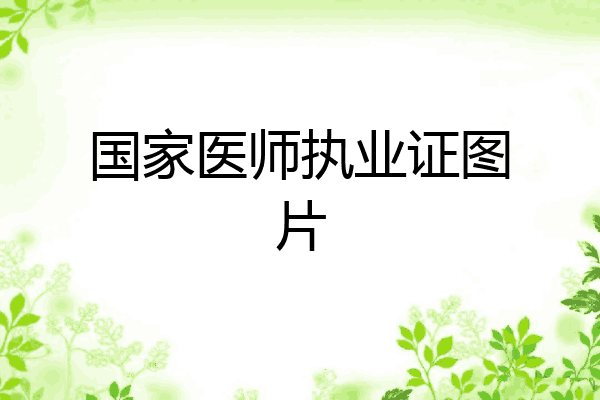 国家医师执业证图片