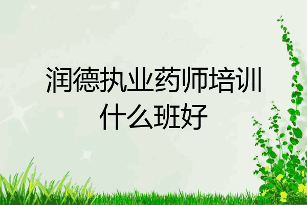 润德执业药师培训什么班好