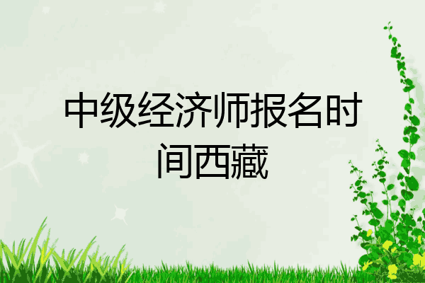 中级经济师报名时间西藏