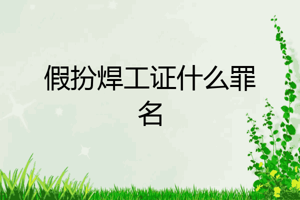 假扮焊工证什么罪名