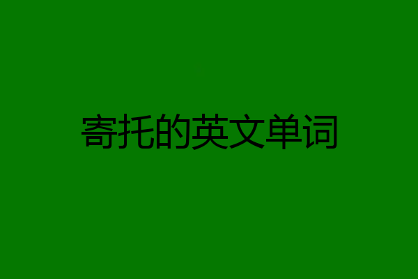 寄托的英文单词