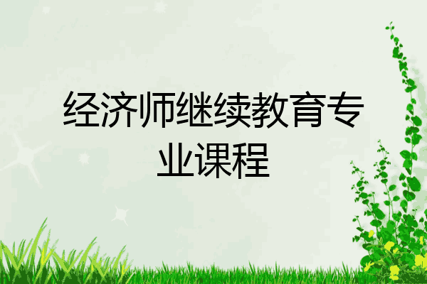 经济师继续教育专业课程
