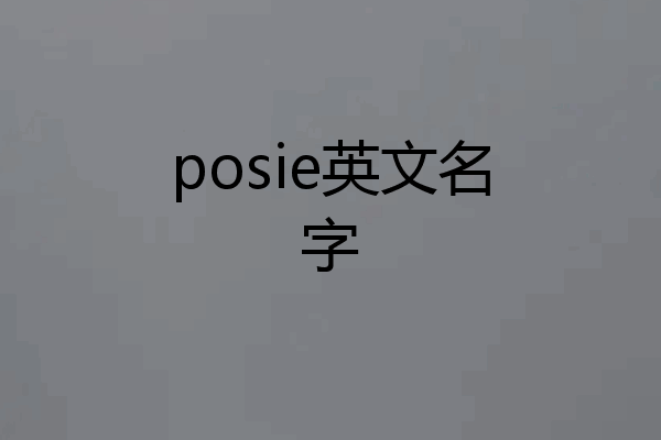 posie英文名字