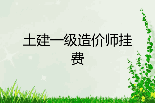 土建一级造价师挂费
