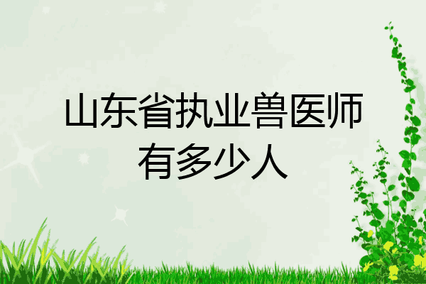 山东省执业兽医师有多少人