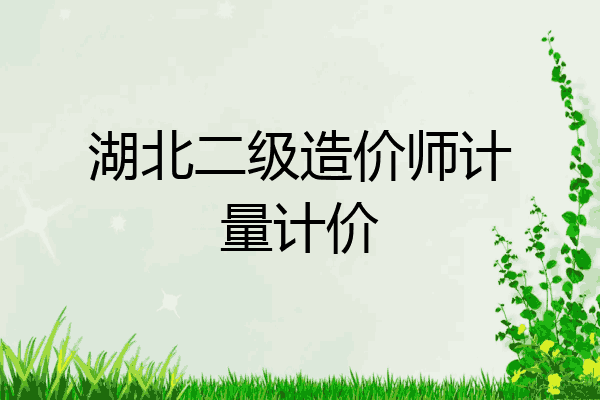 湖北二级造价师计量计价