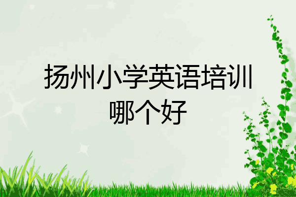 扬州小学英语培训哪个好