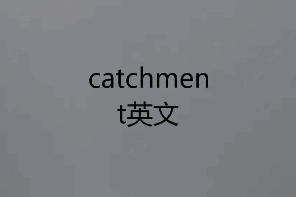 catchment英文