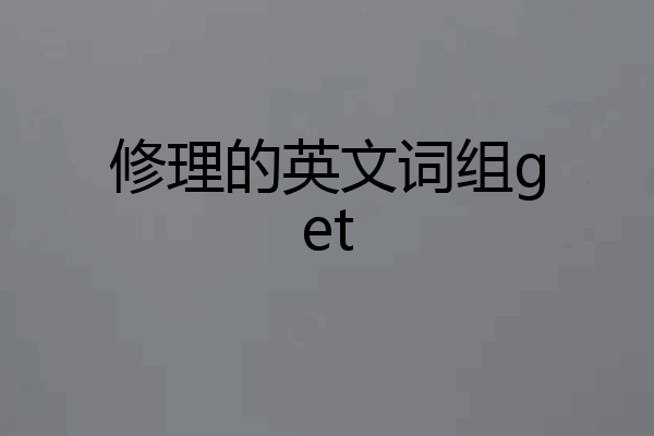 修理的英文词组get