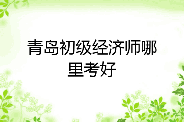 青岛初级经济师哪里考好