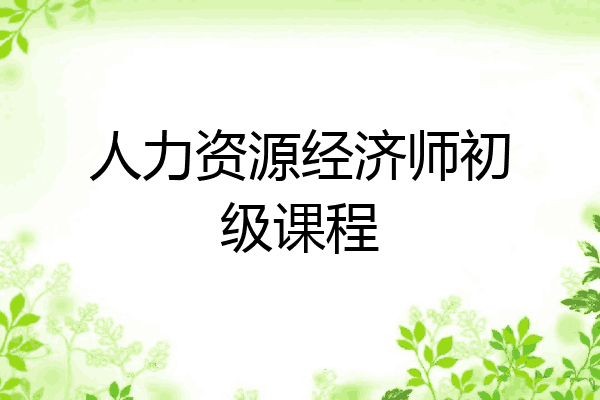 人力资源经济师初级课程