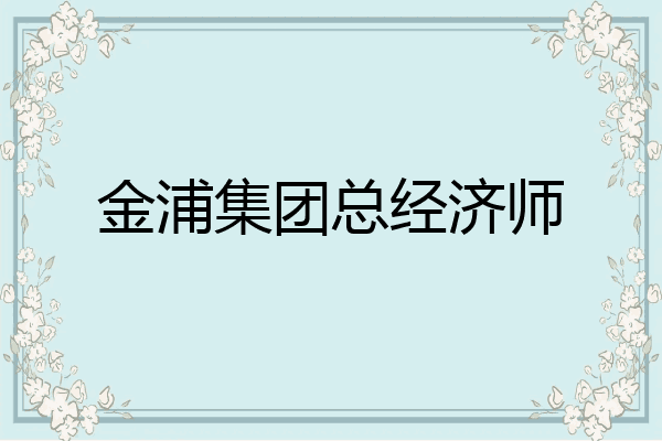 金浦集团总经济师