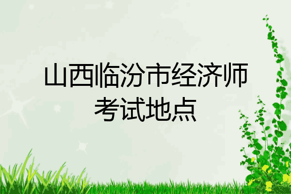 山西临汾市经济师考试地点