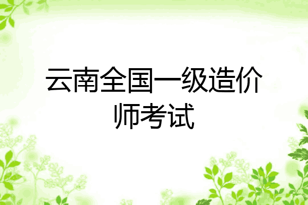 云南全国一级造价师考试