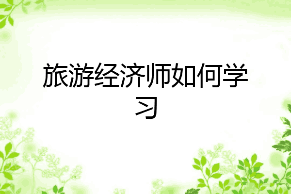 旅游经济师如何学习