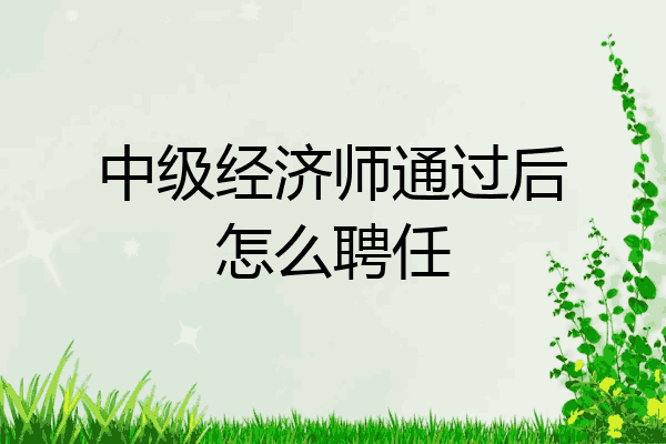 中级经济师通过后怎么聘任