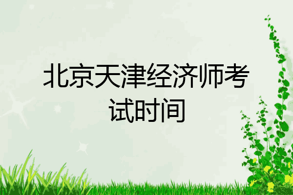 北京天津经济师考试时间