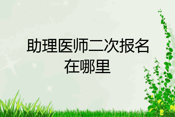 助理医师二次报名在哪里