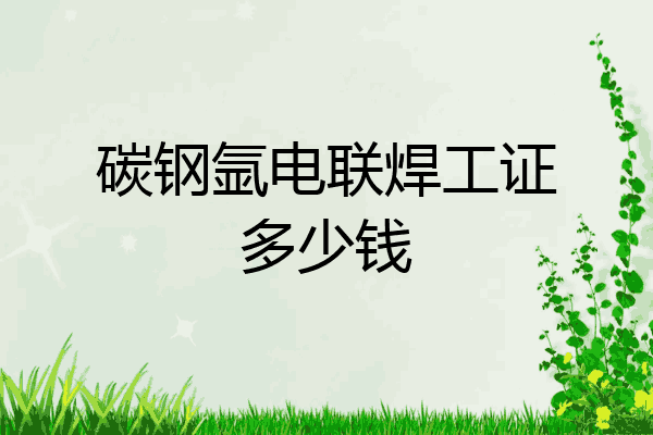 碳钢氩电联焊工证多少钱