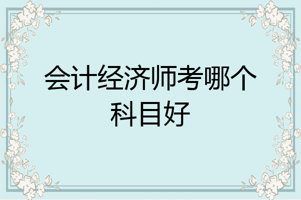 会计经济师考哪个科目好