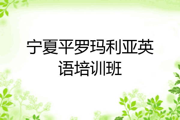 宁夏平罗玛利亚英语培训班