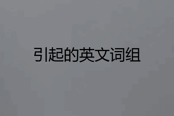 引起的英文词组