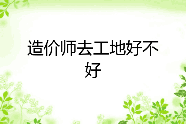 造价师去工地好不好
