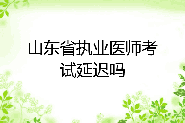 山东省执业医师考试延迟吗